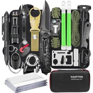 Survival Gear Equipment Kit Men Camping Hunting Hiking Outdoor Gear 20 in 1